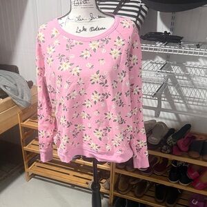 Draper James Pink Floral Crewneck Sweatshirt
